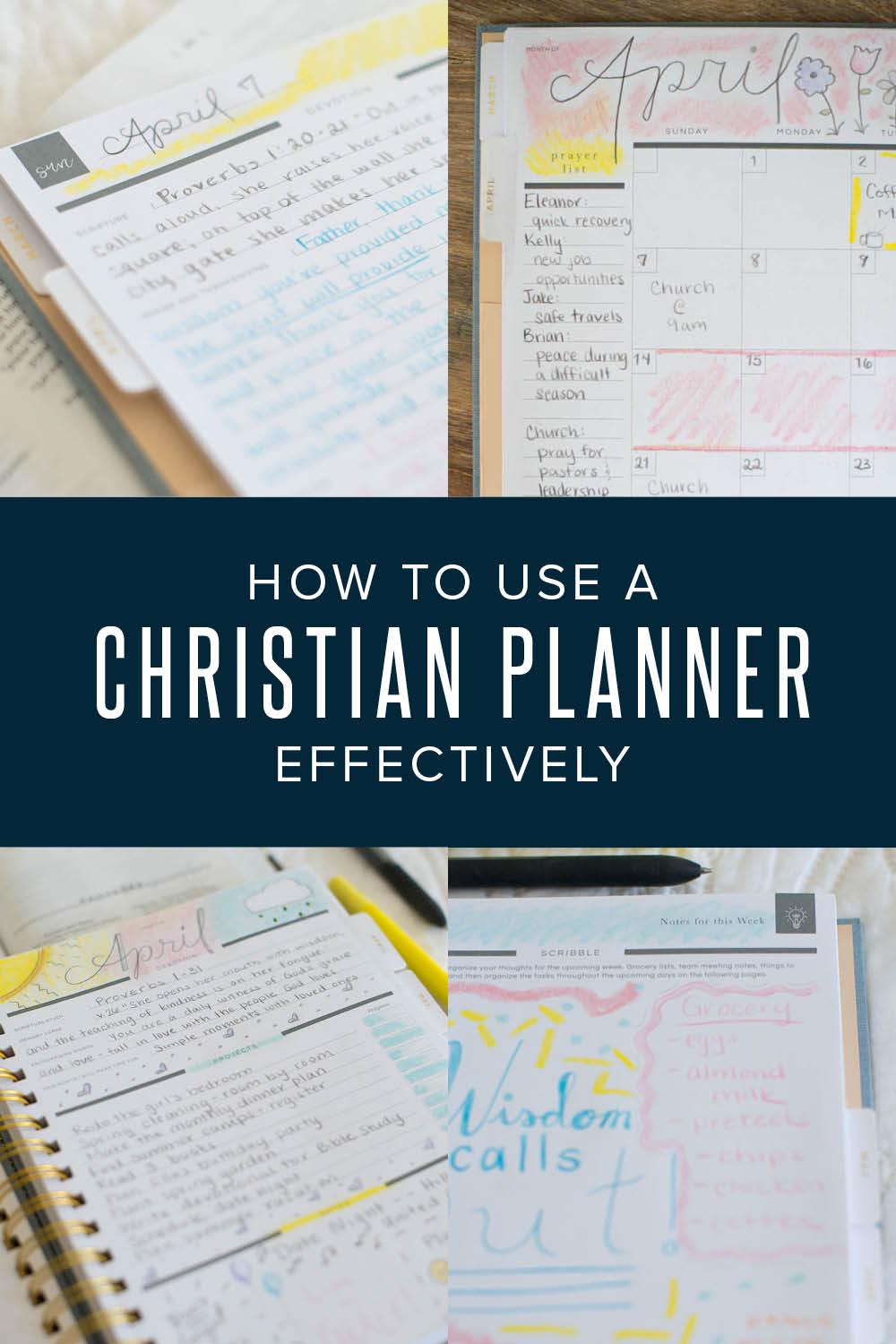 tips on how to use a Christian planner effectively