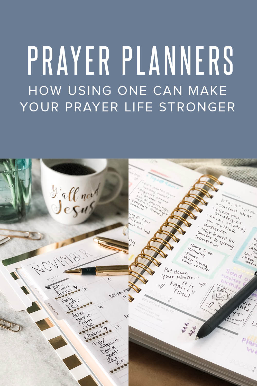 using a prayer planner to improve your prayer life
