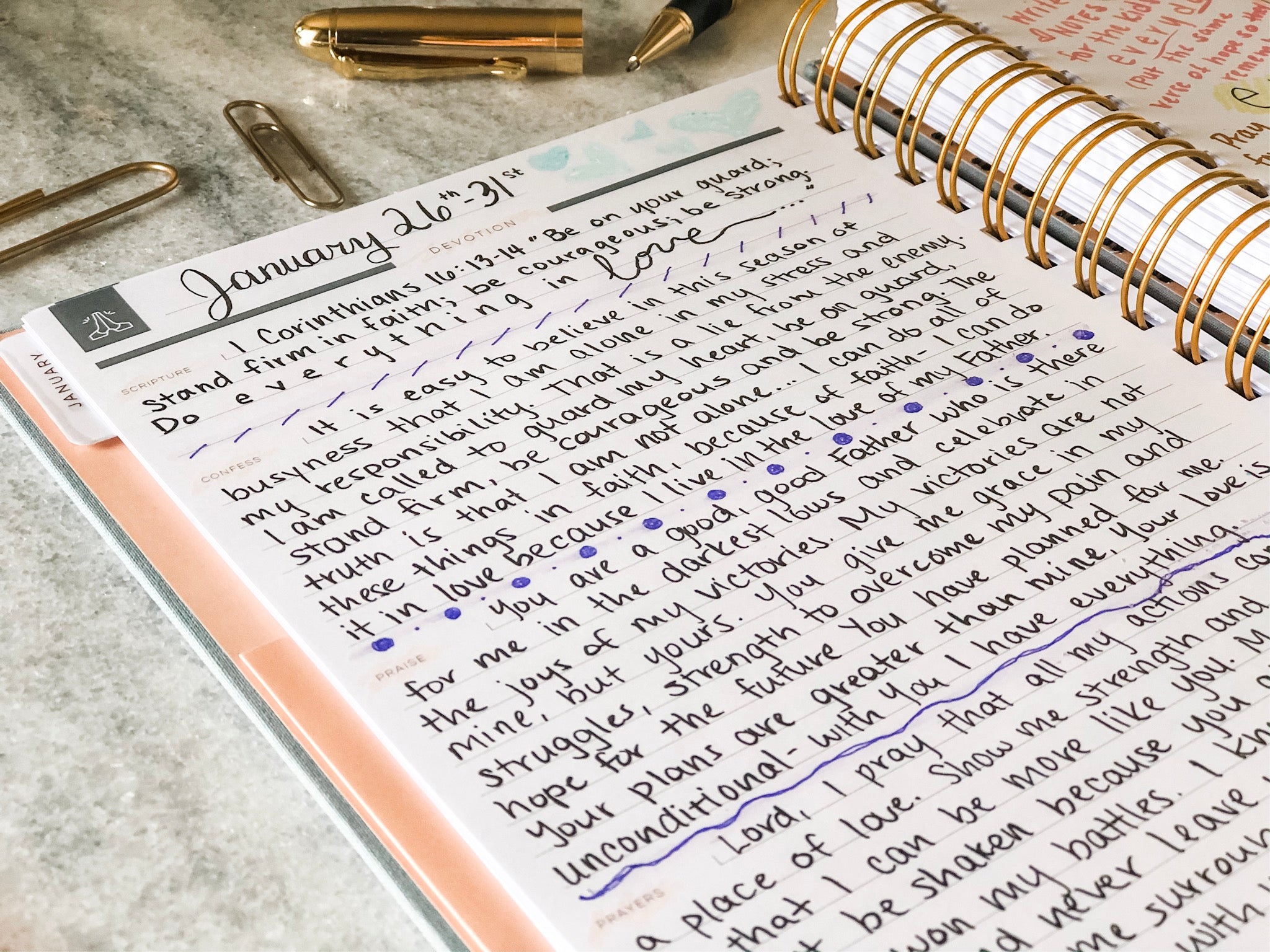 day planner and prayer journal in one