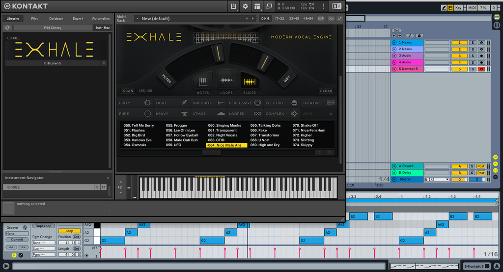 Kontakt Library Exhale. Mi jente