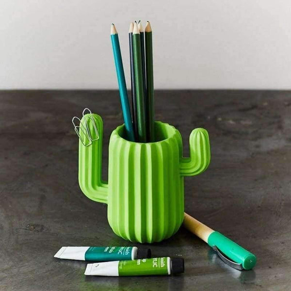 Cactus Desk Stationery Organizer Plastic Pen Holder Magnetic