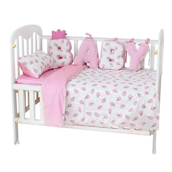 Baby Bedding Set Cotton Soft Breathable Crib Kit Include Duvet