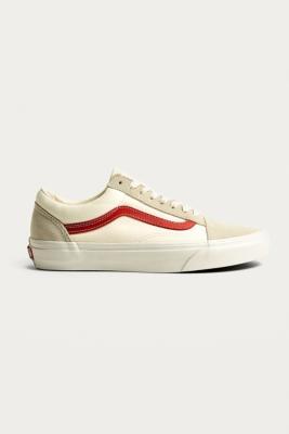 mens white and red trainers