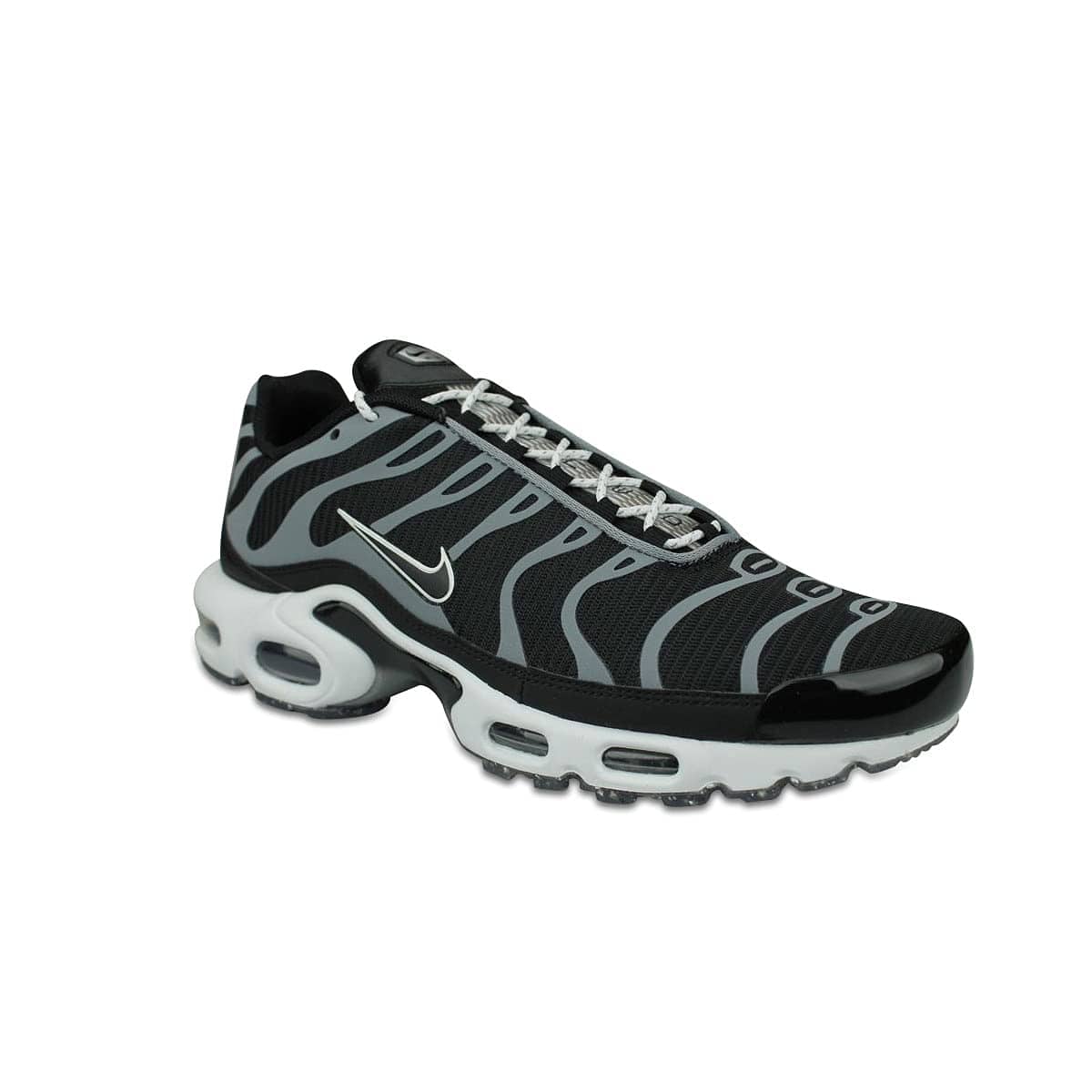 nike air max plus black metallic silver