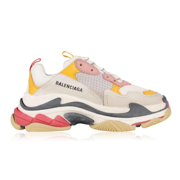 balenciaga triple s yellow pink