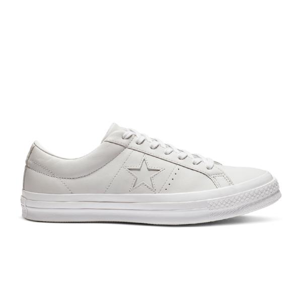 converse leather one star white