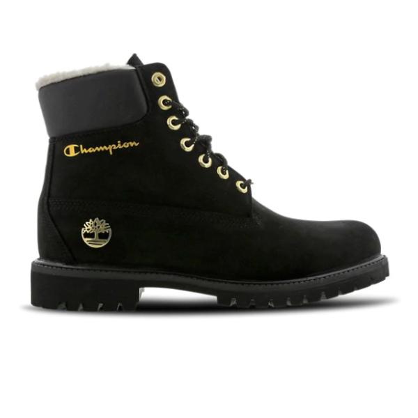 champion black and gold timberlands