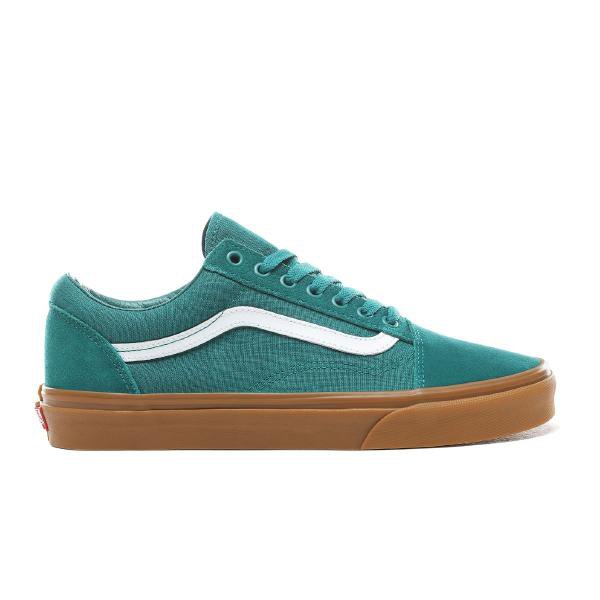 vans old skool dark green gum