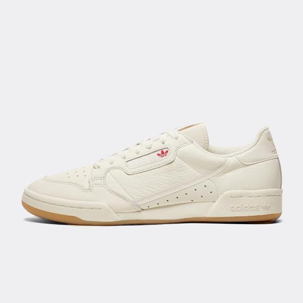 adidas originals continental 80 trainers in white with gum sole
