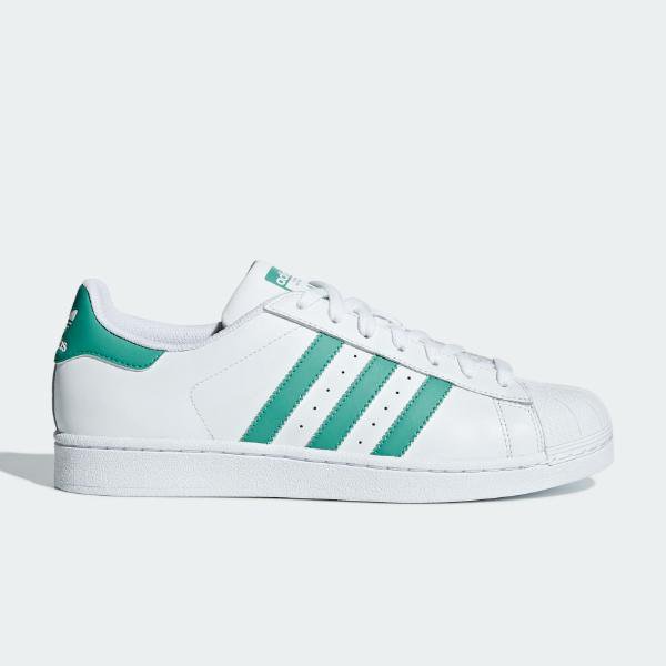 green and white adidas shoes