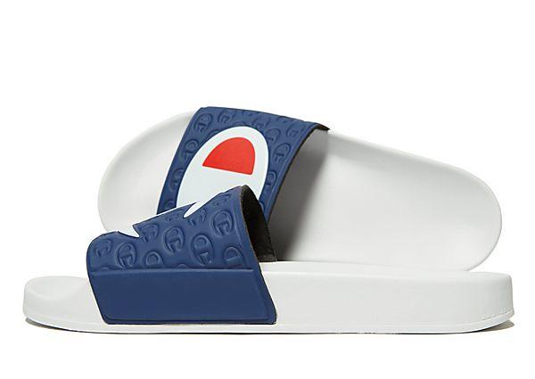 mens white champion slides