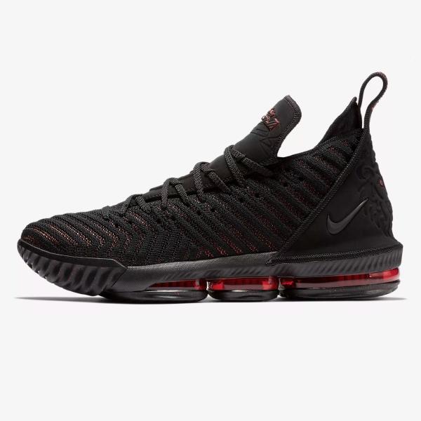 nike lebron 16 black red