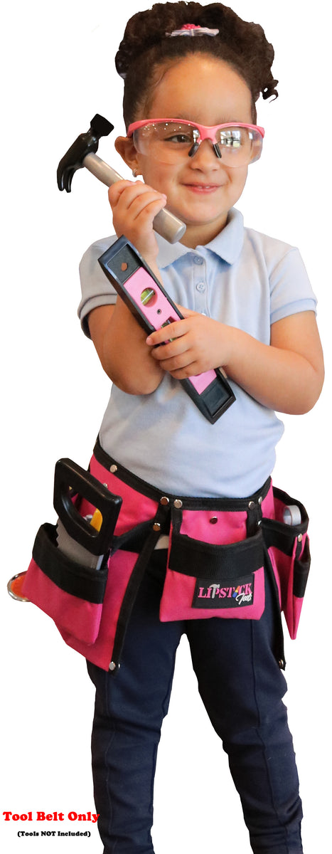 Kids Pink Tool Belt for Girls - REAL Children's Tool Pouch for that Cu