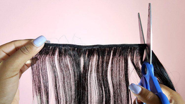 Sealing the wefts