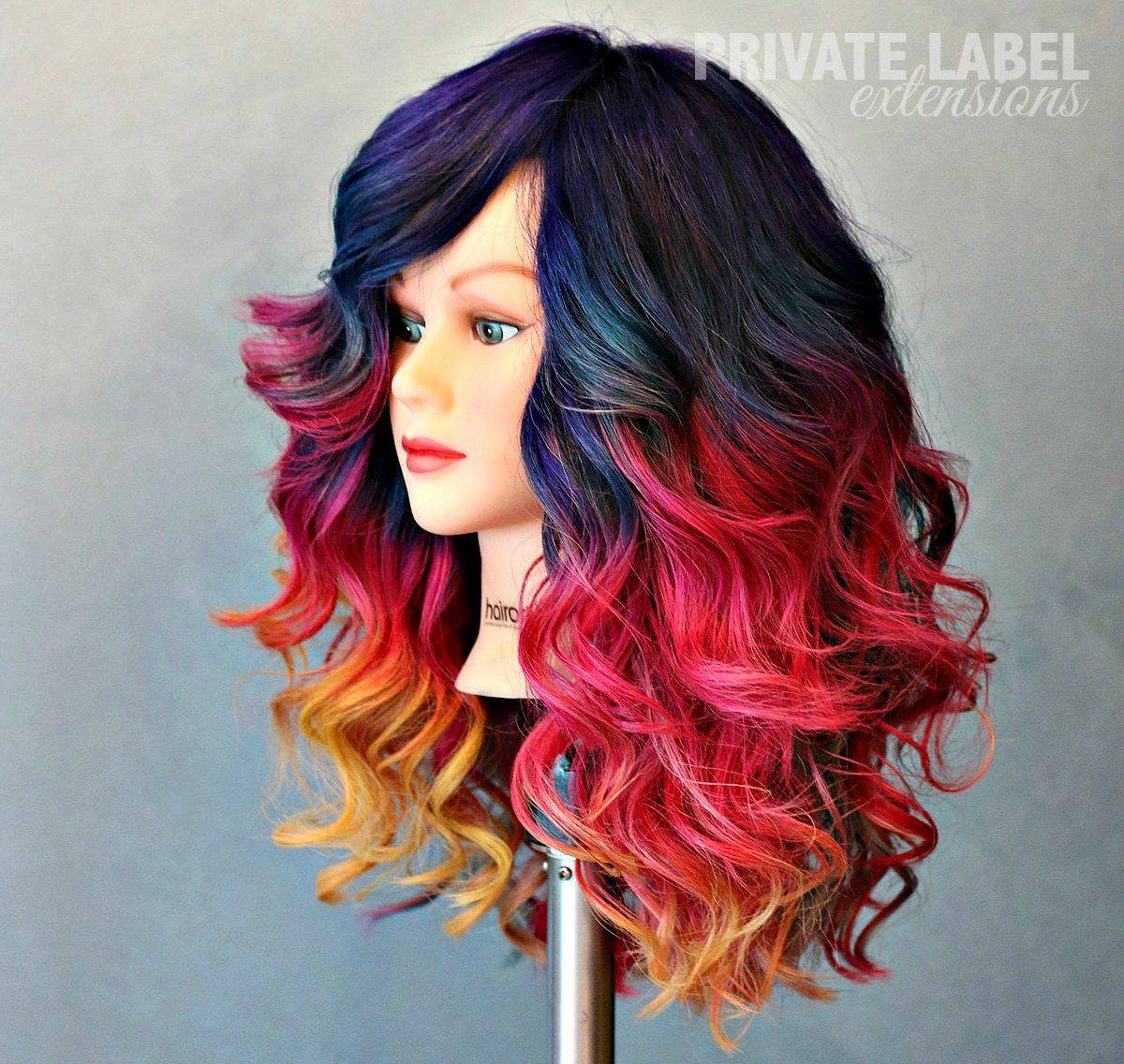 rainbow-color-wig