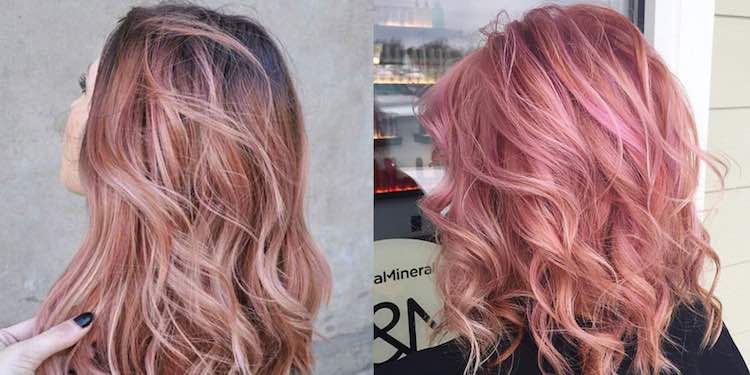 Rose gold hair double
