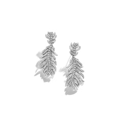Mimi So Phoenix Feather Diamond Earrings Small_18k White Gold