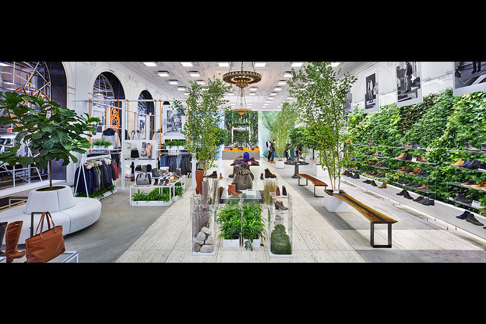 Plant Installation and Interiorscaping at the Timberland Store on Bryant Park in NYC