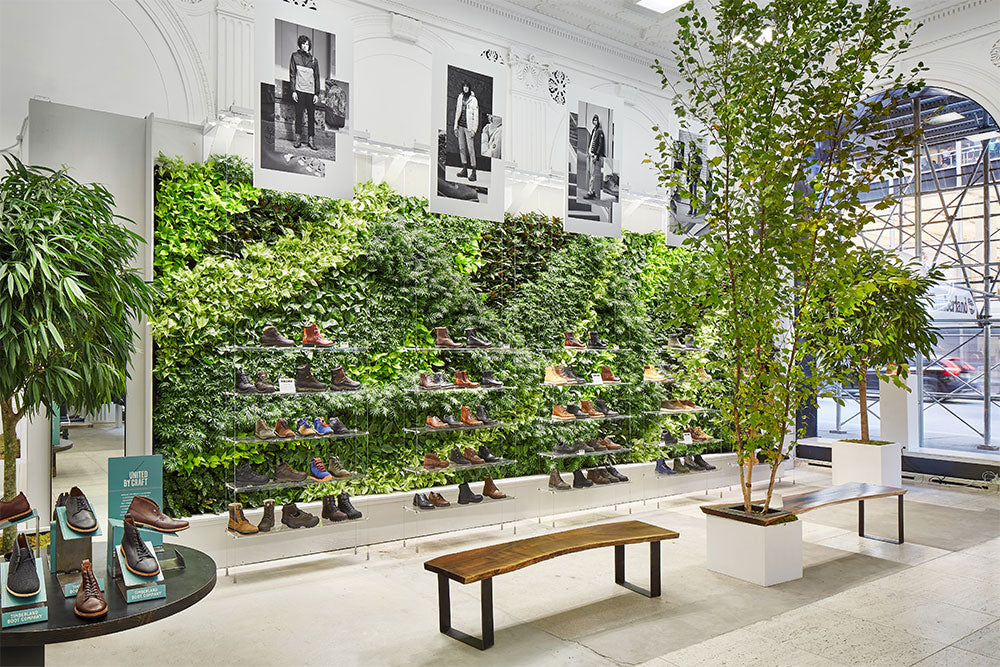 Plant Installation and Interiorscaping at the Timberland Store on Bryant Park in NYC