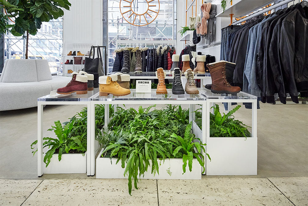 Plant Installation and Interiorscaping at the Timberland Store on Bryant Park in NYC