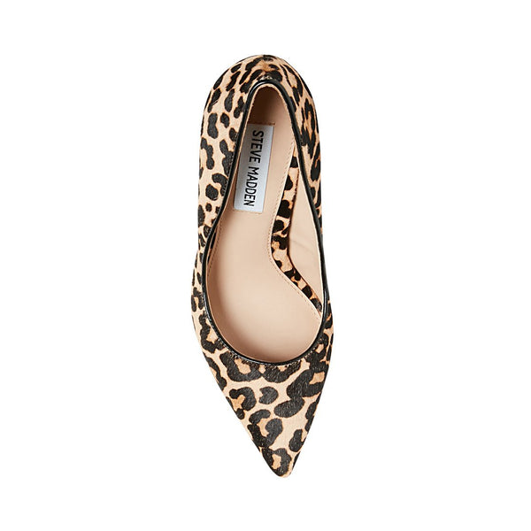 steve madden daisie leopard print calf hair pumps