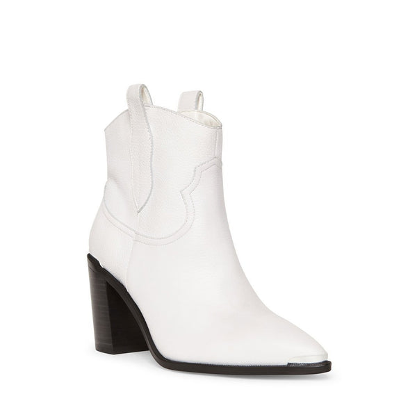 steve madden white leather boots