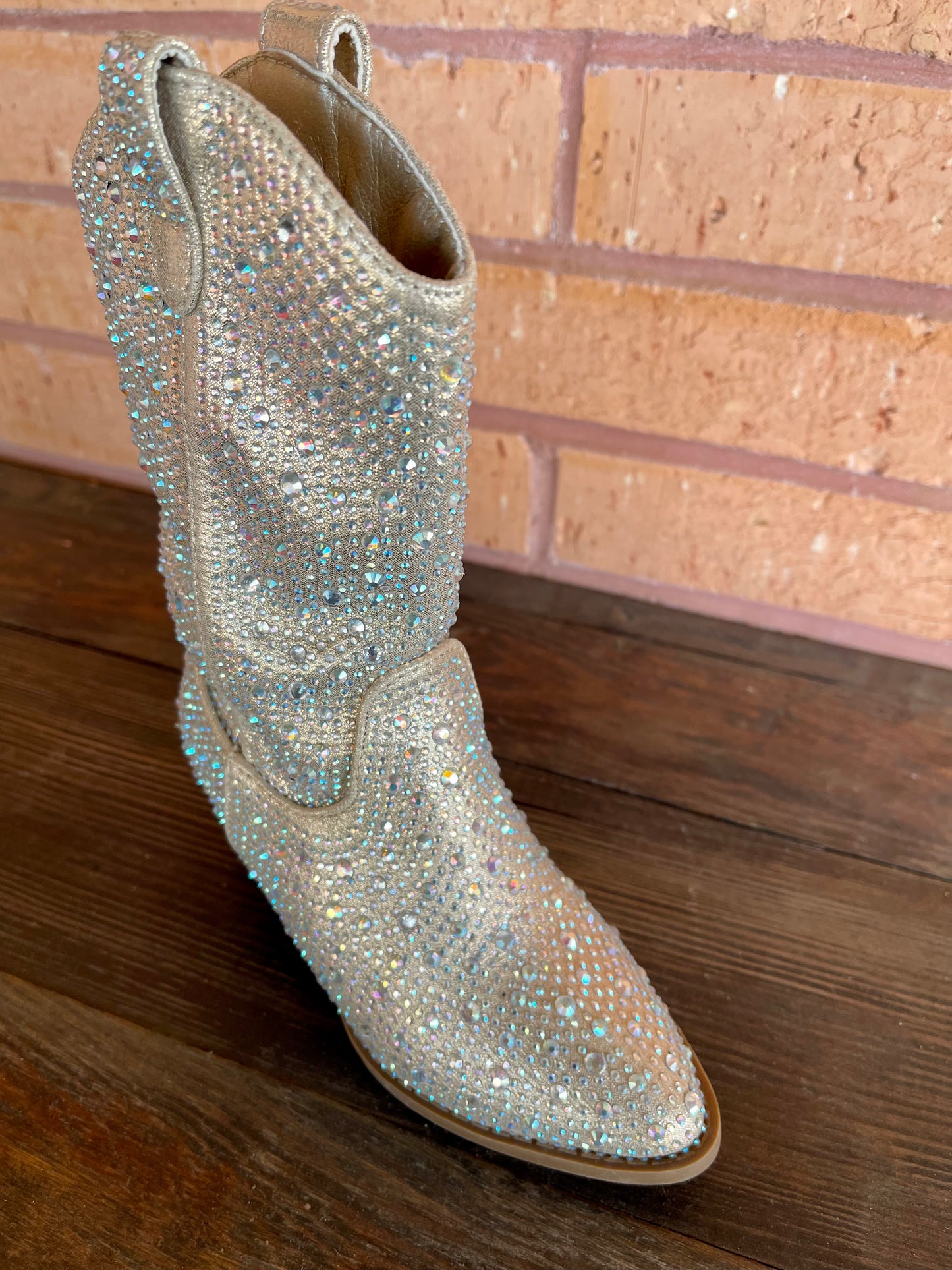 Link Champage Sparkle Western Boots