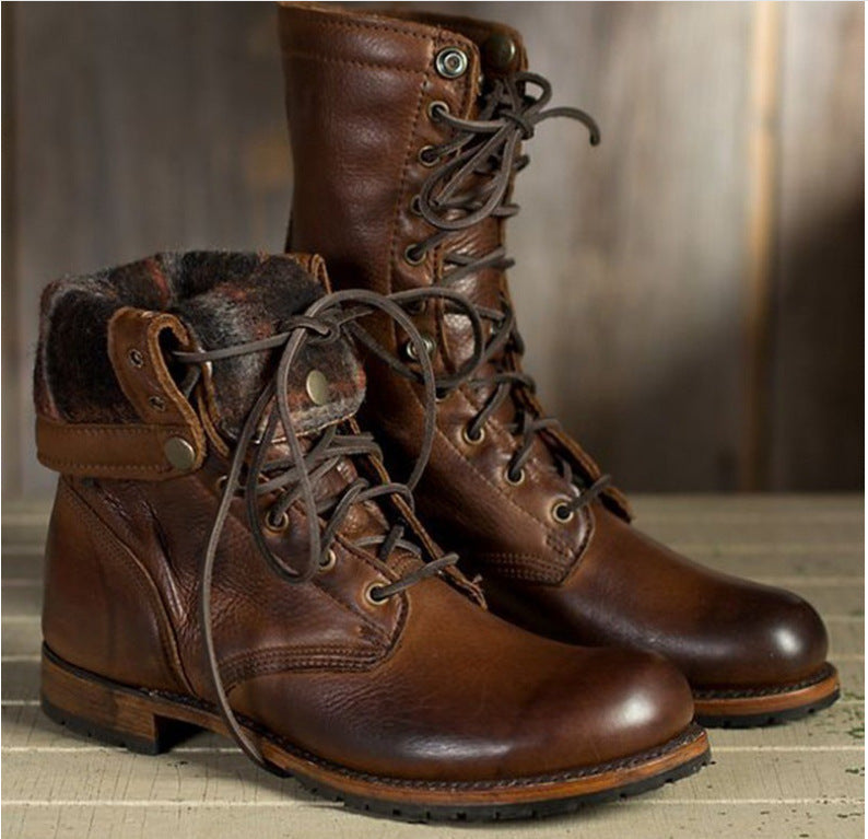 old fashioned lace up boots