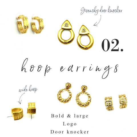vintage hoop and door knocker earrings from 24 wishes vintage