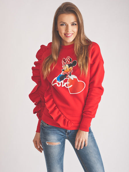 red mickey mouse sweatshirt