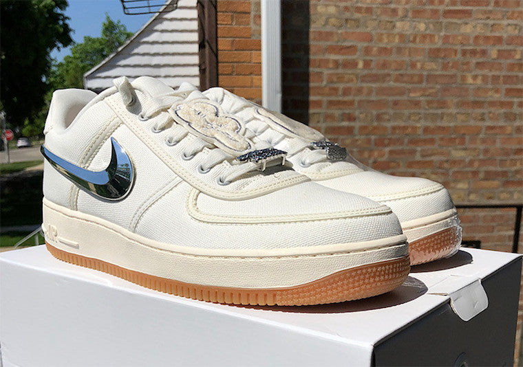 travis scott x nike air force 1 sail