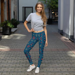 Load image into Gallery viewer, Blue Christmas Leggings
