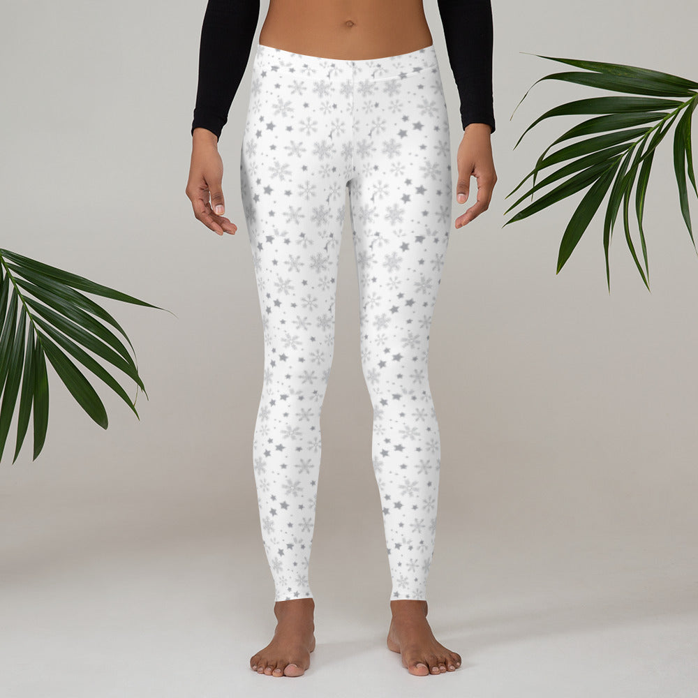 White Christmas Leggings