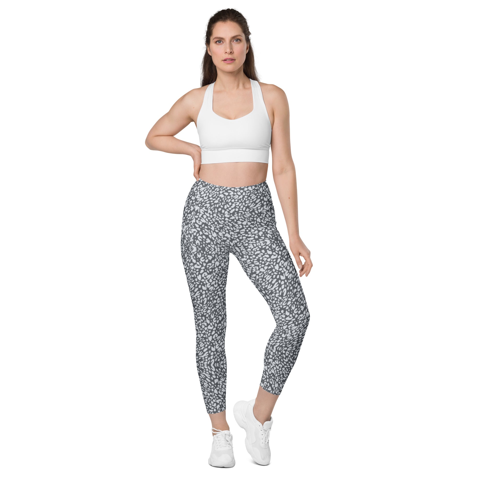 Gray Safari Leggings with pockets