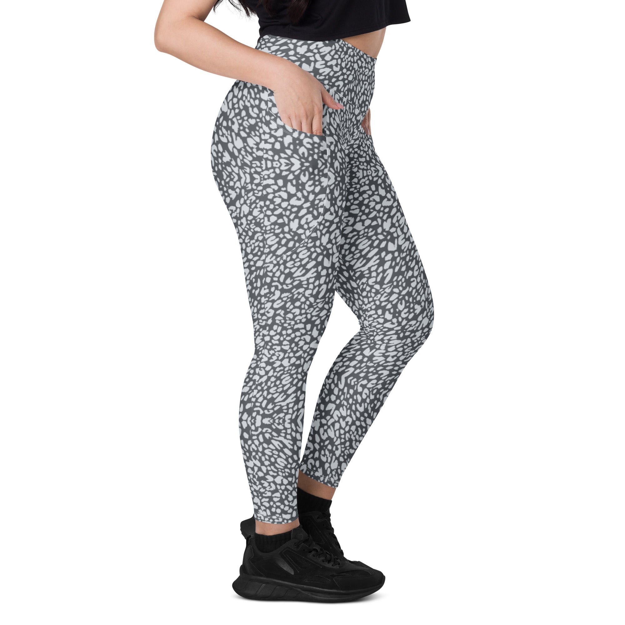 Gray Safari Leggings with pockets