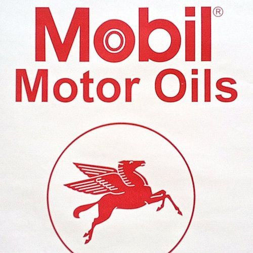 2 Original MOBIL MOTOR OILS Automobile Car Paper FLOOR MATS 1960s Pegasus NOS