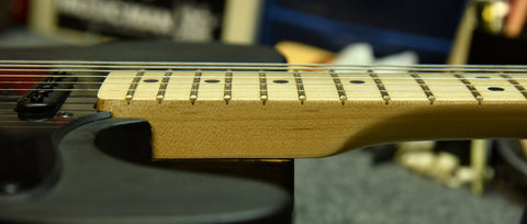 Side of the fingerboard after the plek process