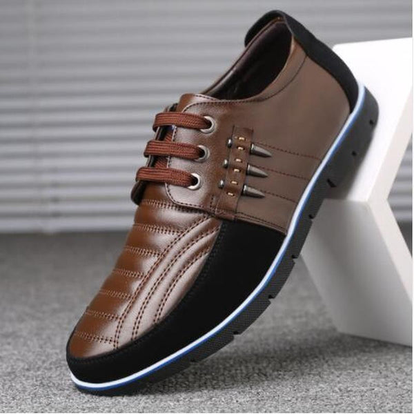 brown leather casual shoes