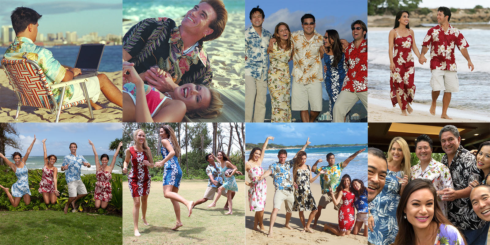 Fun times in Hawaiian shirts and dresses over the years