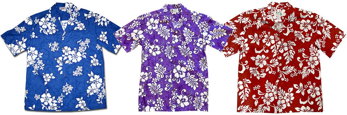 choosing the color for your group Hawaiian shirt