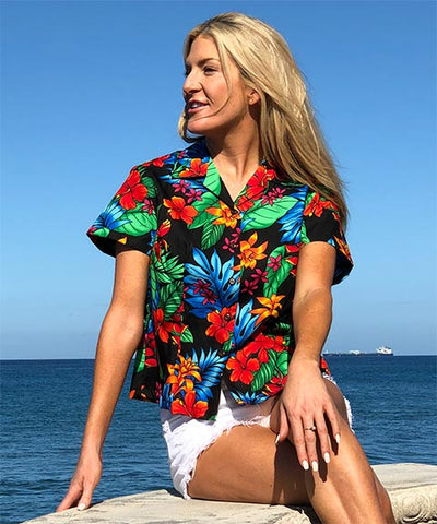 Loryn in Jungle Dream women's Hawaiian shirt