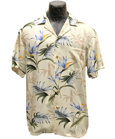 Bamboo Paradise cream Hawaiian shirt