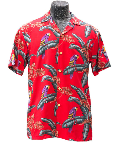 Original Magnum PI red Hawaiian shirt worn by Tom Selleck