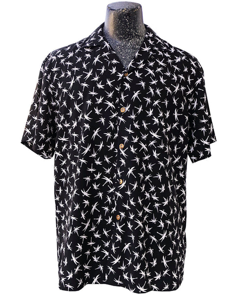 Midnight Bamboo Magnum PI Hawaiian shirt