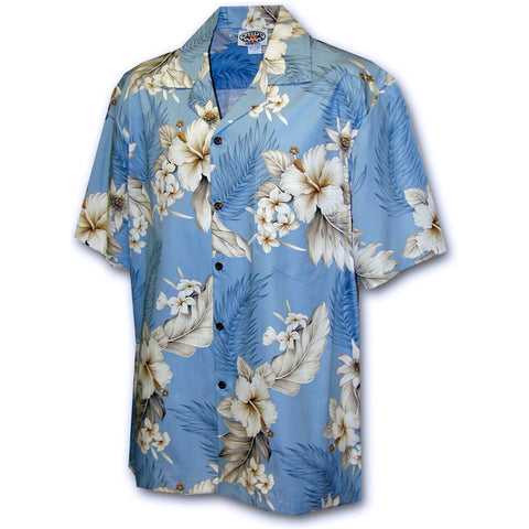 Floral Garden sky blue shirt worn on Magnum PI