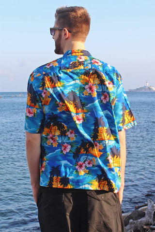 scenic print Hawaiian shirt