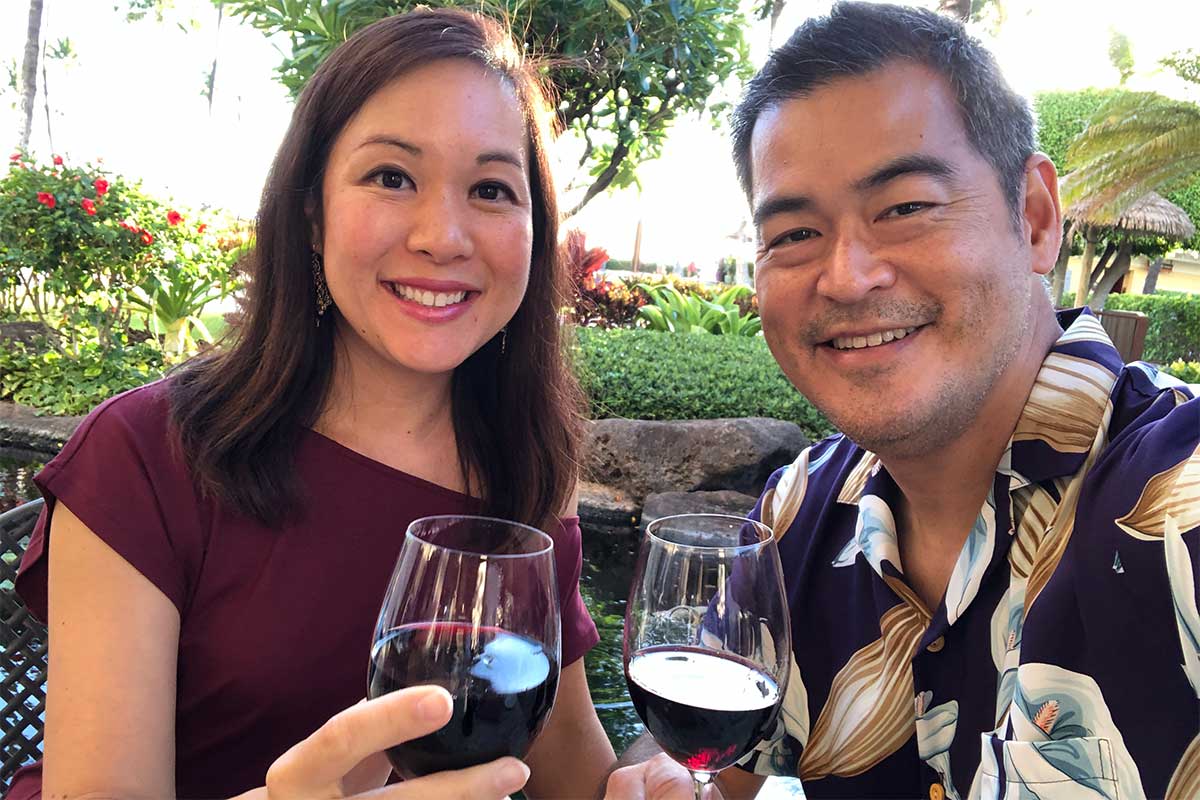 wine at Longhi's Ko Olina