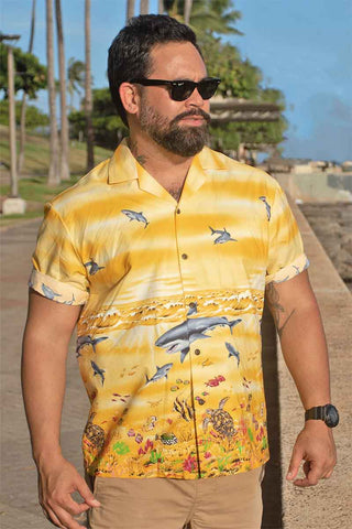 Shark Storm Hawaiian shirt