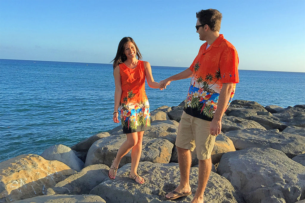 fun summer Hawaiian clothing helps you get and stay in a fun positive mood