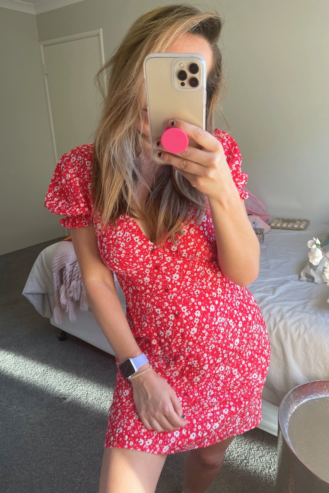 Tamara Dress - Red Floral